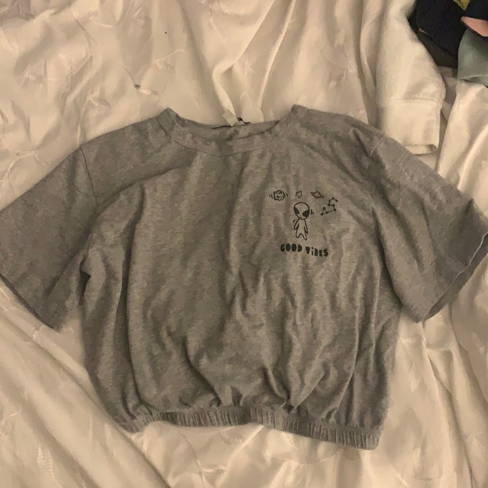 Papaya “Good Vibes” Cropped Tee